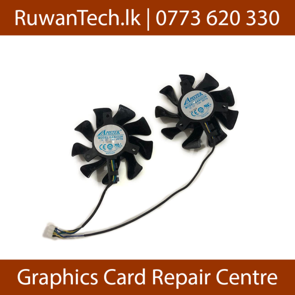 APISTEK GA82O2H Cooling Fan 12V 0.36A VGA GPU Cooler Fans Black (Used) - Image 2