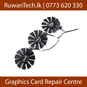 EVERFLOW T129215SU Cooling Fans 12V 0.50A VGA GPU 11 Wings Cooler Fan Black for ASUS (Used)