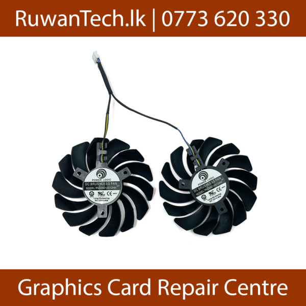 Power Logic PLD09210S12HH 14 Wings Cooling Fan 12V 0.40A VGA GPU Cooler Fans Black for MSI (Used) - Image 2