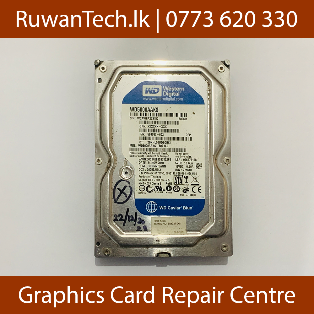 WD Caviar Blue 500GB HDD Front