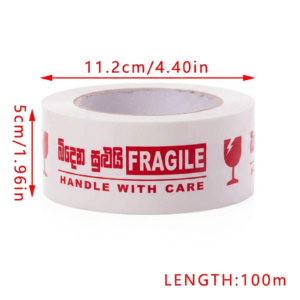 2inch Fragile Printed White Packing Tape 100M Size
