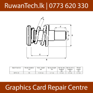 M2 Spring Phillips Screw 10.35mm Gray Size RuwanTech.lk GPU Repair Centre copy